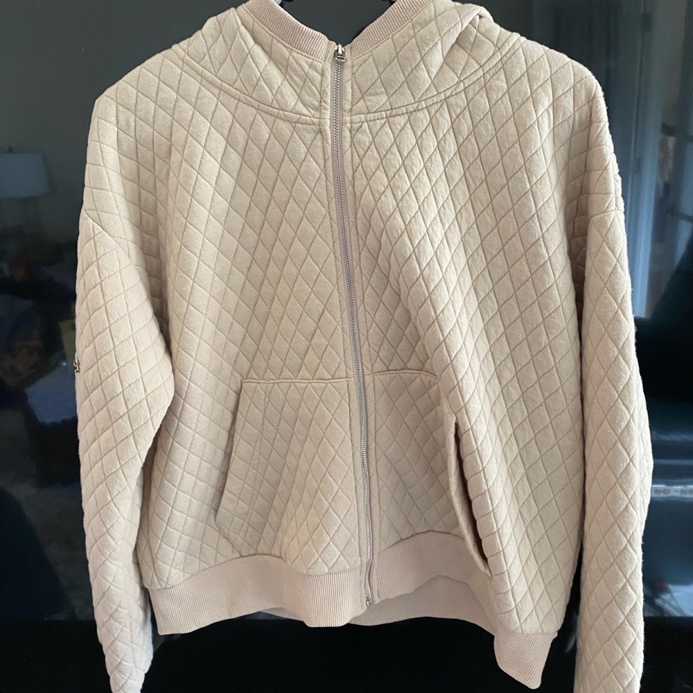 Kendall & Kylie Tan Quilted Jacket Size:L NWT